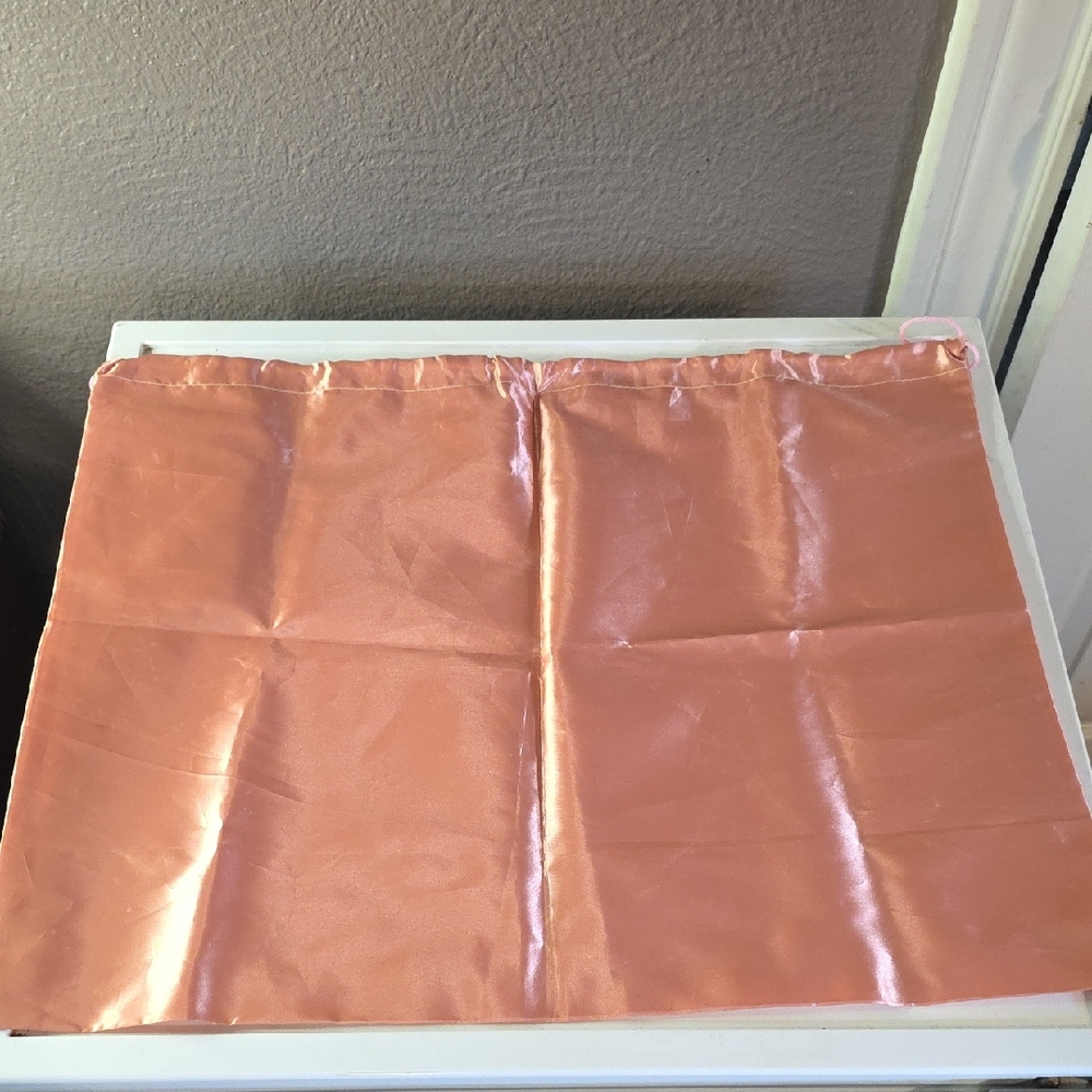 Peach Satin Dust Bag NWT